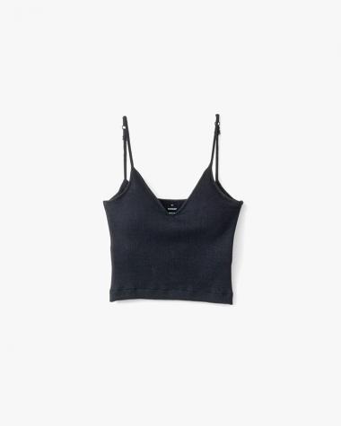  / American Sea Island Cotton Short Camisole / BLACK