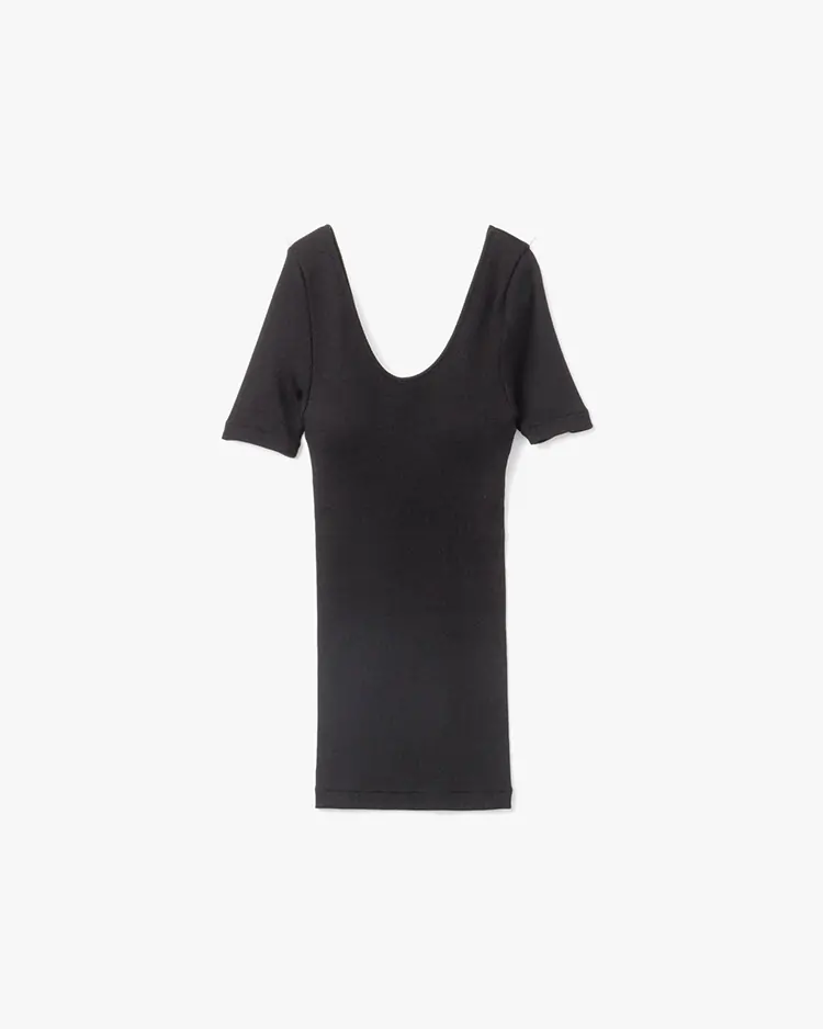 Graphpaper (WOMEN) / American Sea Island Cotton S/S Innerwear / BLACK