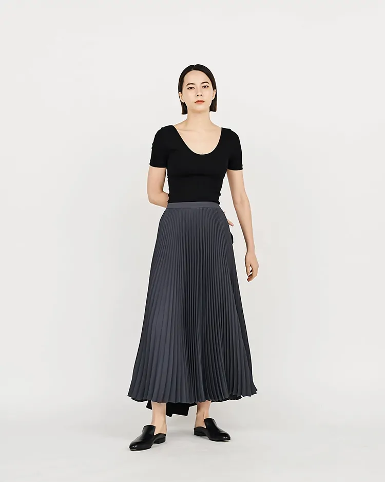 Graphpaper (WOMEN) / American Sea Island Cotton S/S Innerwear / BLACK