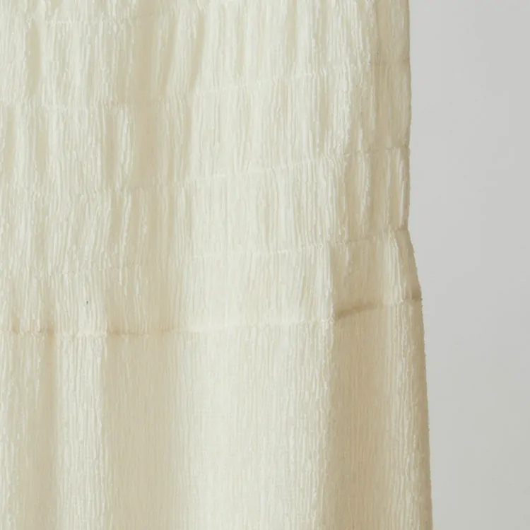 ZOE / grace shirring maxi skirts / white