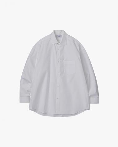  / High Count Wide Spread Collar Shirt / WHITE
