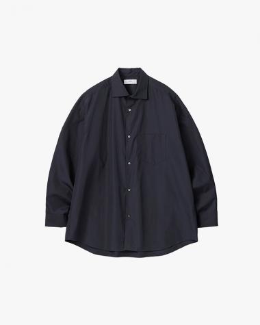  / High Count Wide Spread Collar Shirt / BLACK