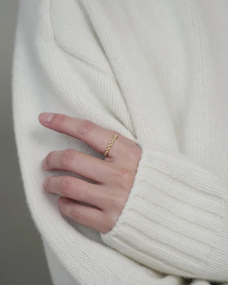 Garden of eden / ROYAL GOLD CHAIN RING 9K GOLD / 6号or10号(23SS077)