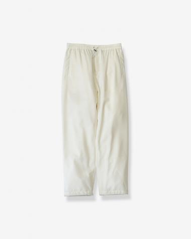  / DRAW CHORDED EASY TROUSERS / WHITE