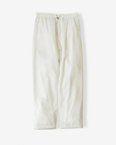  / DRAW CHORDED EASY TROUSERS / WHITE