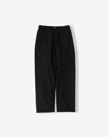  / DRAW CHORDED EASY TROUSERS / BLACK