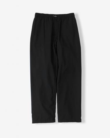  / DRAW CHORDED EASY TROUSERS / BLACK