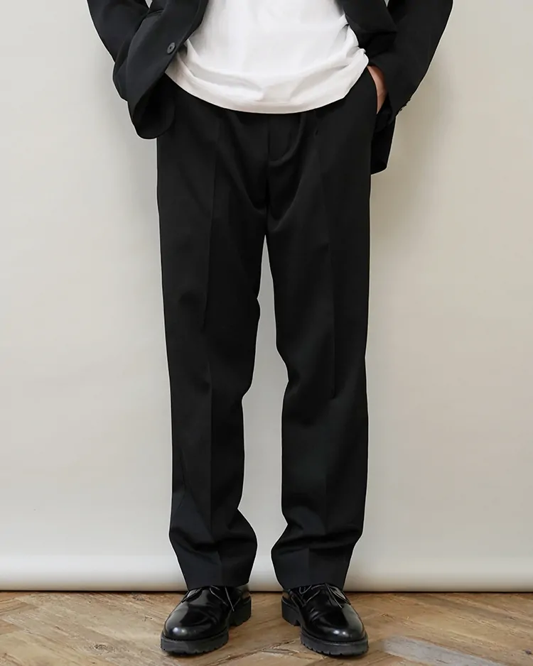 Dice&Dice / TUCKED TROUSERS / BLACK