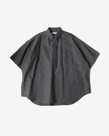  / Oxford Oversized S/S B.D Pullover Shirt / GRAY