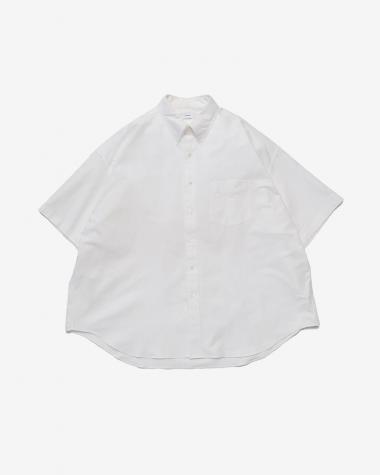  / Oxford S/S Oversized B.D Shirt / WHITE