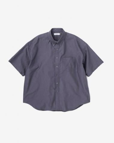  / Oxford S/S Oversized B.D Shirt / GRAY
