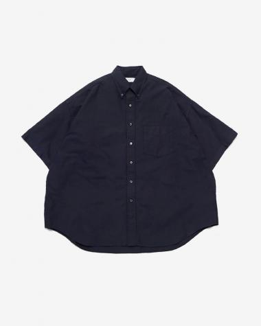  / Oxford S/S Oversized B.D Shirt / NAVY