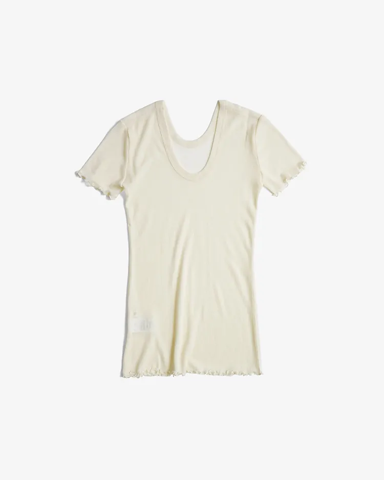 HAKUJI / Sheer rib HS PO / IVORY