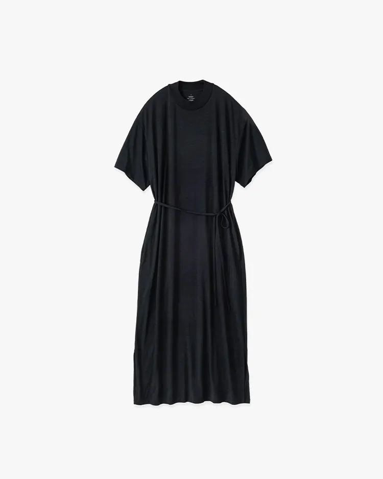 Graphpaper (WOMEN) / Wool Cordura® Jersey Mock Neck Dress / BLACK