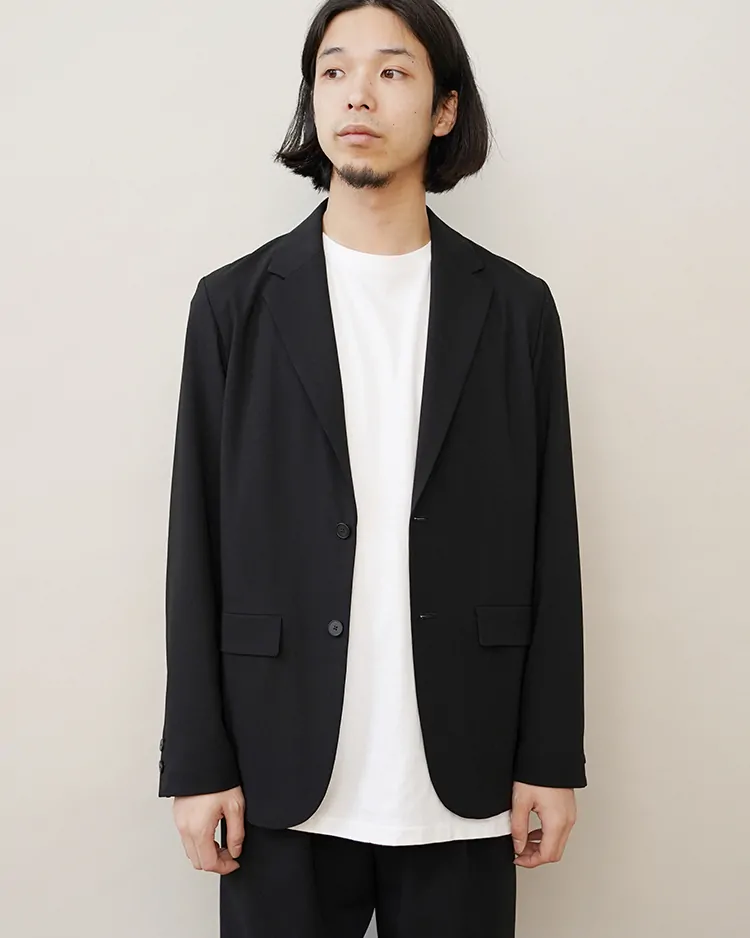 ATON (MEN) / HIGH TWIST WOOL TAILORED JACKET