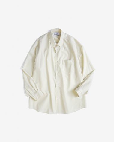  / Fine Wool Tropical Oversized Regular Collar Shirt / KINARI