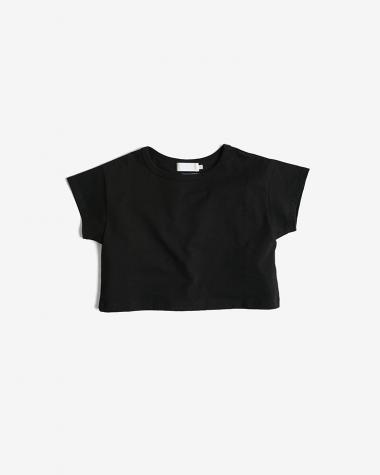  / Recycled Cotton Jersey Compact Tee / BLACK