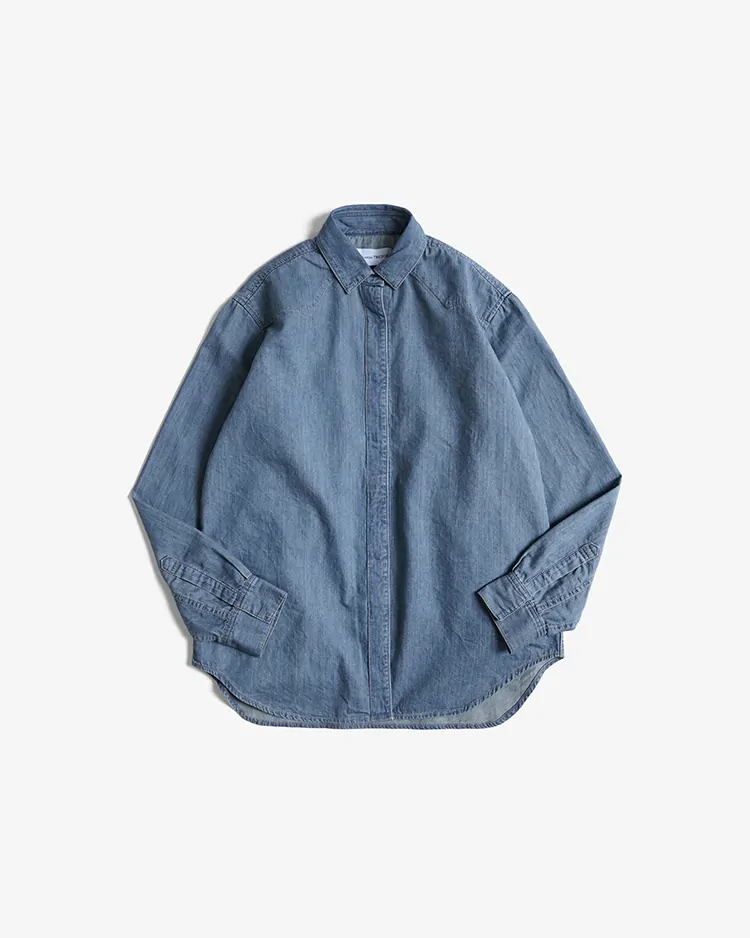 Tu es mon Tresor / The Turquoise Denim Shirt - Solid 3year (TEMT-SHRG002-3Y)