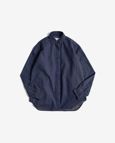 Tu es mon Tresor / The Turquoise Denim Shirt - Solid 1wash (TEMT-SHRG010-SO1W)