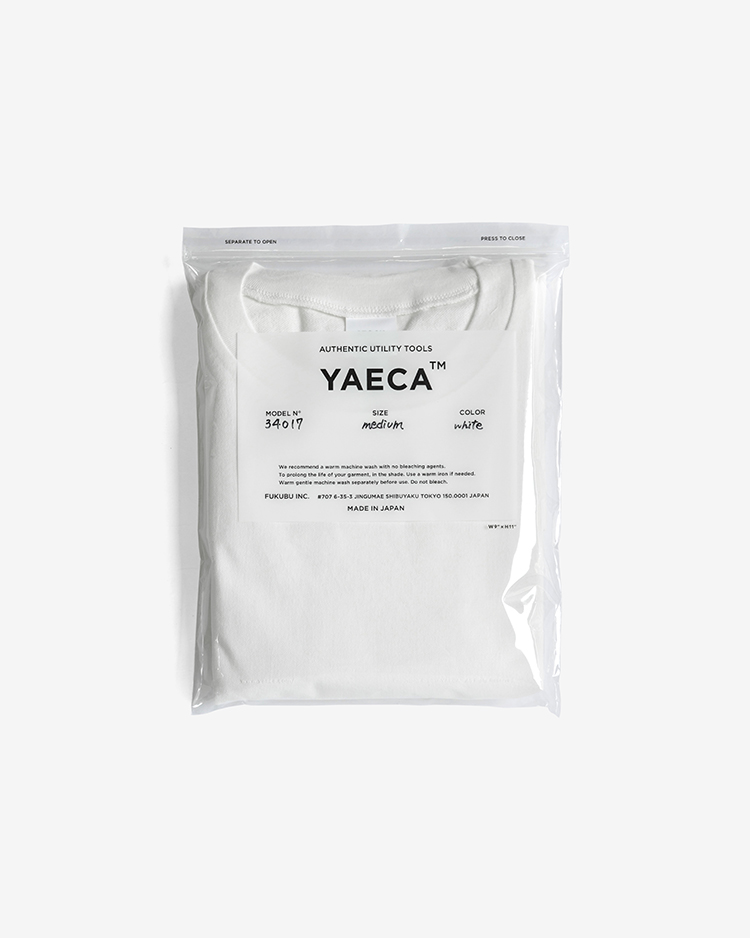 YAECA (MEN) / MINI URAKE T-SHIRTS S/S / WHITE