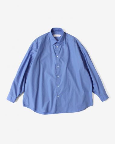  / Broad L/S Oversized Regular Collar Shirt / BLUE