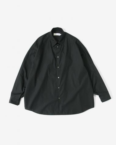  / Broad L/S Oversized Regular Collar Shirt / BLACK