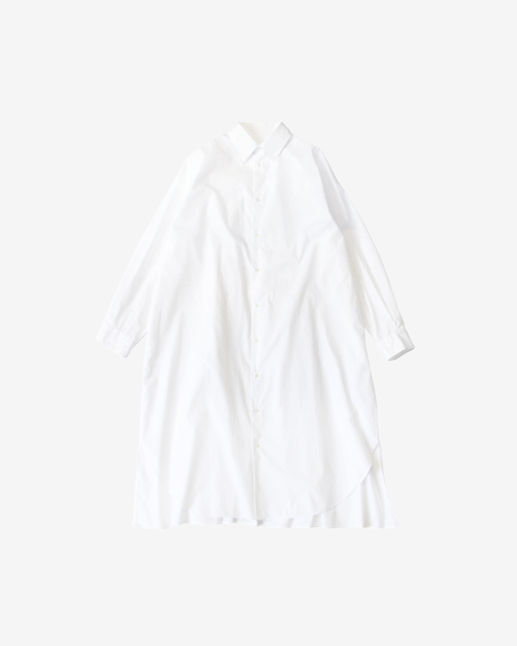 Graphpaper (WOMEN) / Broad Regular Oversized Shirt Dress / WHITE