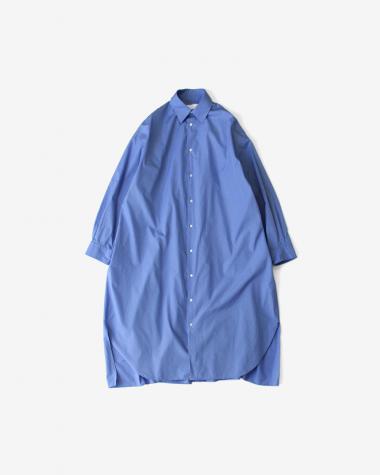  / Broad Regular Oversized Shirt Dress / BLUE