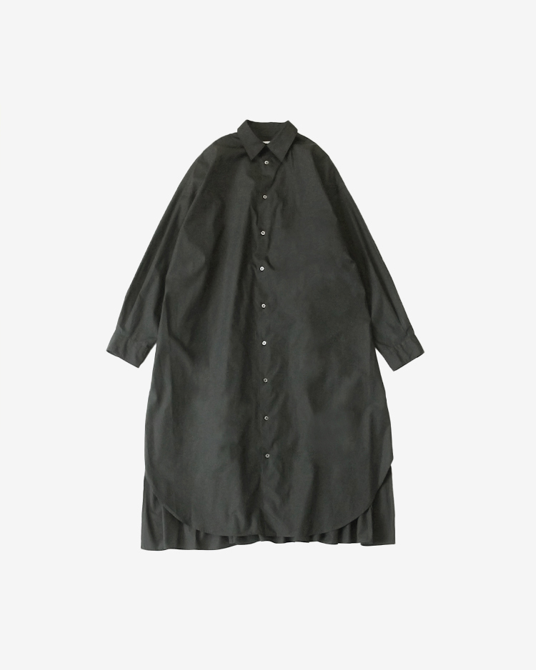 Graphpaper (WOMEN) / Broad Regular Oversized Shirt Dress / BLACK