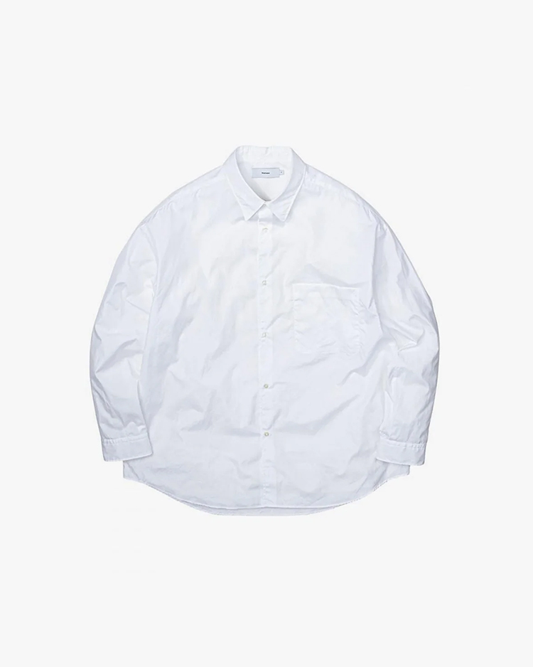 Graphpaper (MEN) / Broad L/S Oversized Regular Collar Shirt / WHITE
