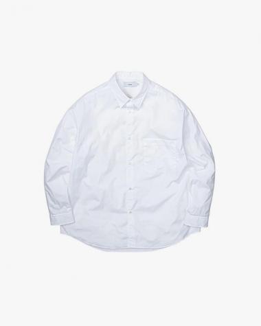  / Broad L/S Oversized Regular Collar Shirt / WHITE