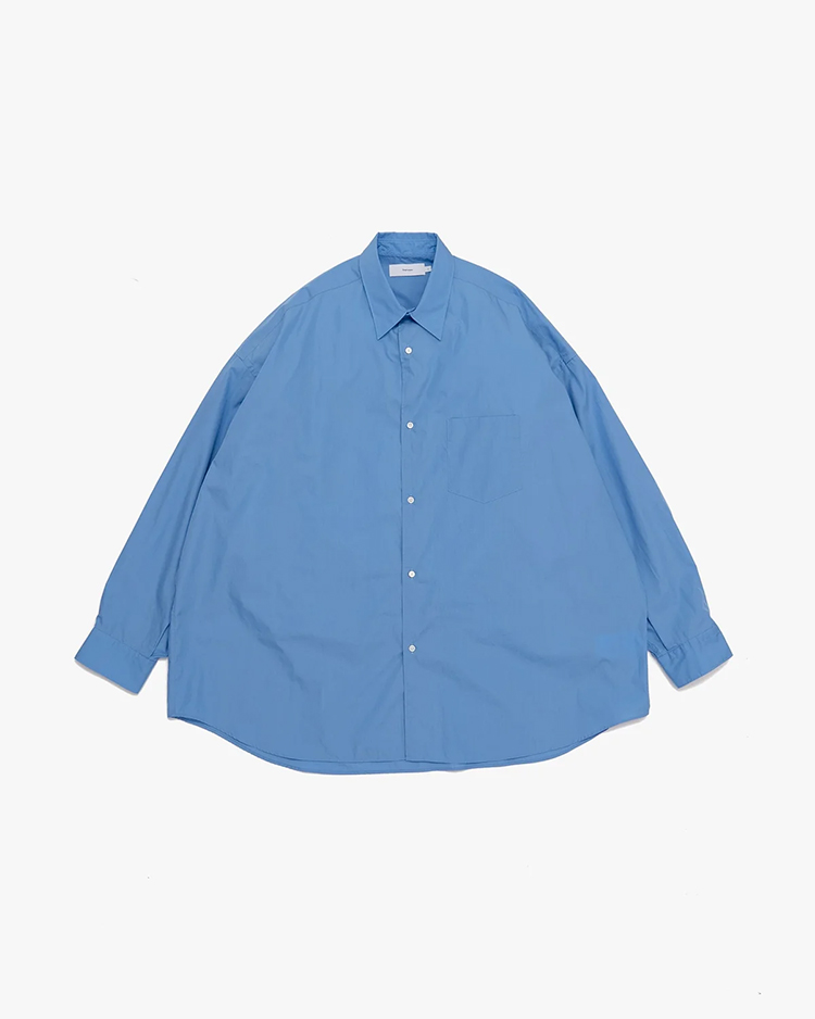 Graphpaper (MEN) / Broad L/S Oversized Regular Collar Shirt / BLUE