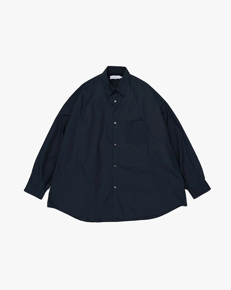 Graphpaper (MEN) / Broad L/S Oversized Regular Collar Shirt / NAVY