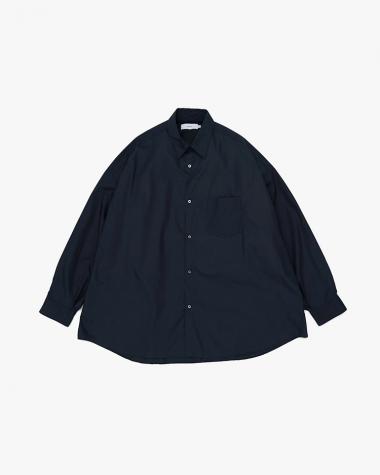  / Broad L/S Oversized Regular Collar Shirt / NAVY