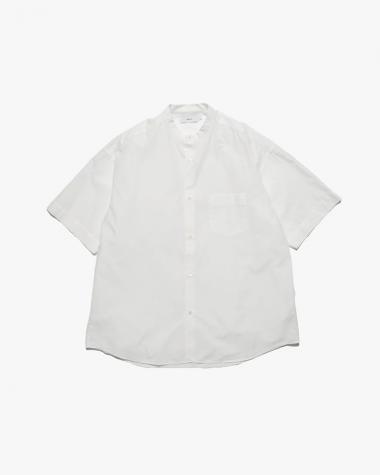  / Broad S/S Oversized Band Collar Shirt / WHITE