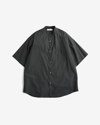  / Broad S/S Oversized Band Collar Shirt / C.GRAY