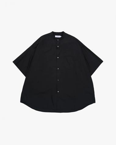  / Broad S/S Oversized Band Collar Shirt / BLACK
