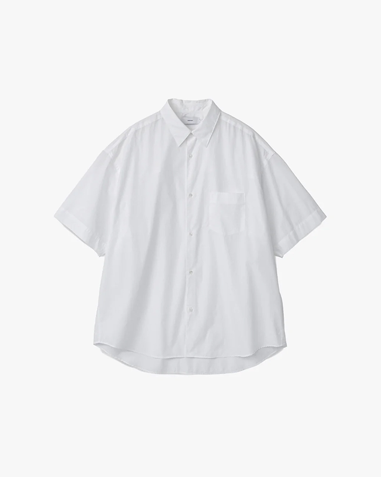Graphpaper (MEN) / Broad S/S Oversized Regular Collar Shirt / WHITE