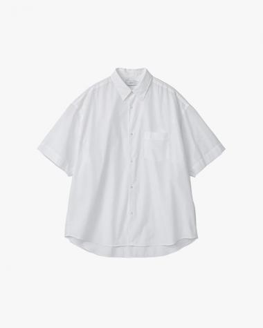 / Broad S/S Oversized Regular Collar Shirt / WHITE