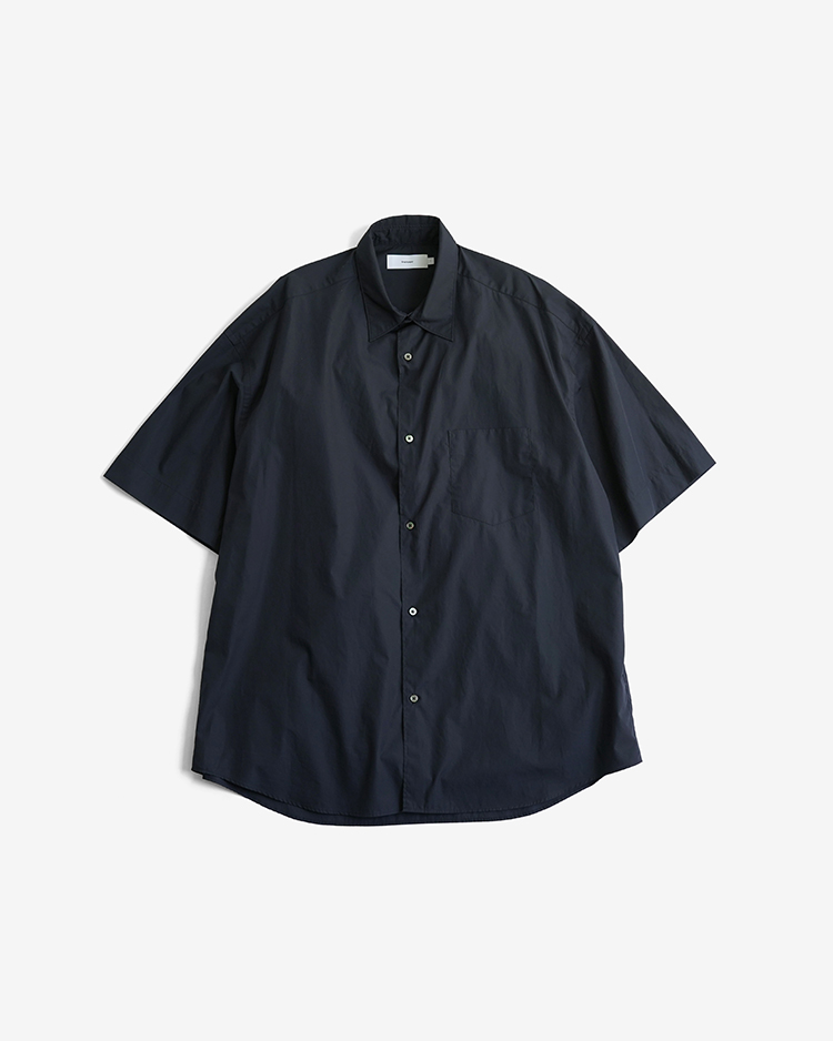 Graphpaper (MEN) / Broad S/S Oversized Regular Collar Shirt / NAVY
