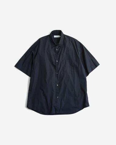  / Broad S/S Oversized Regular Collar Shirt / NAVY