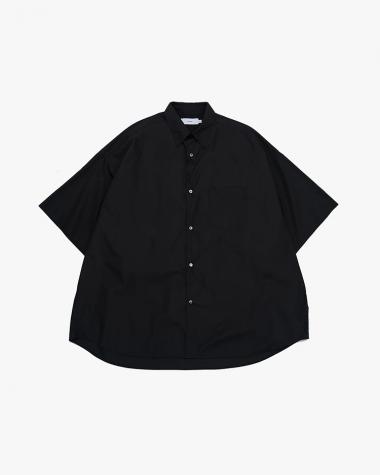  / Broad S/S Oversized Regular Collar Shirt / BLACK