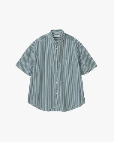  / Broad S/S Oversized Regular Collar Shirt / GREEN-ST