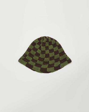  / HAND KNIT BUCKET HAT / OLIVE