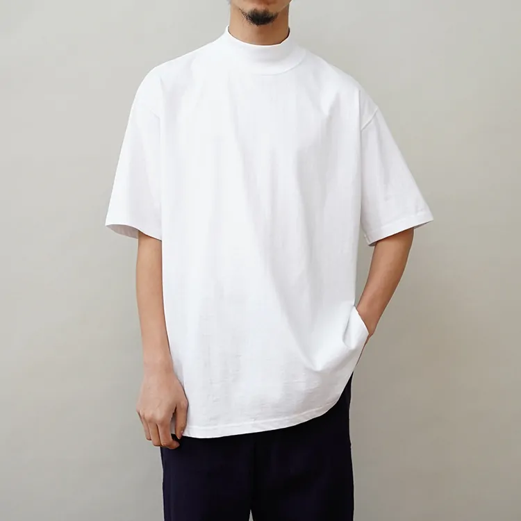Graphpaper (MEN) / S/S Mock Neck Tee / WHITE