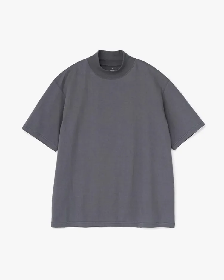 Graphpaper (MEN) / S/S Mock Neck Tee / GRAY