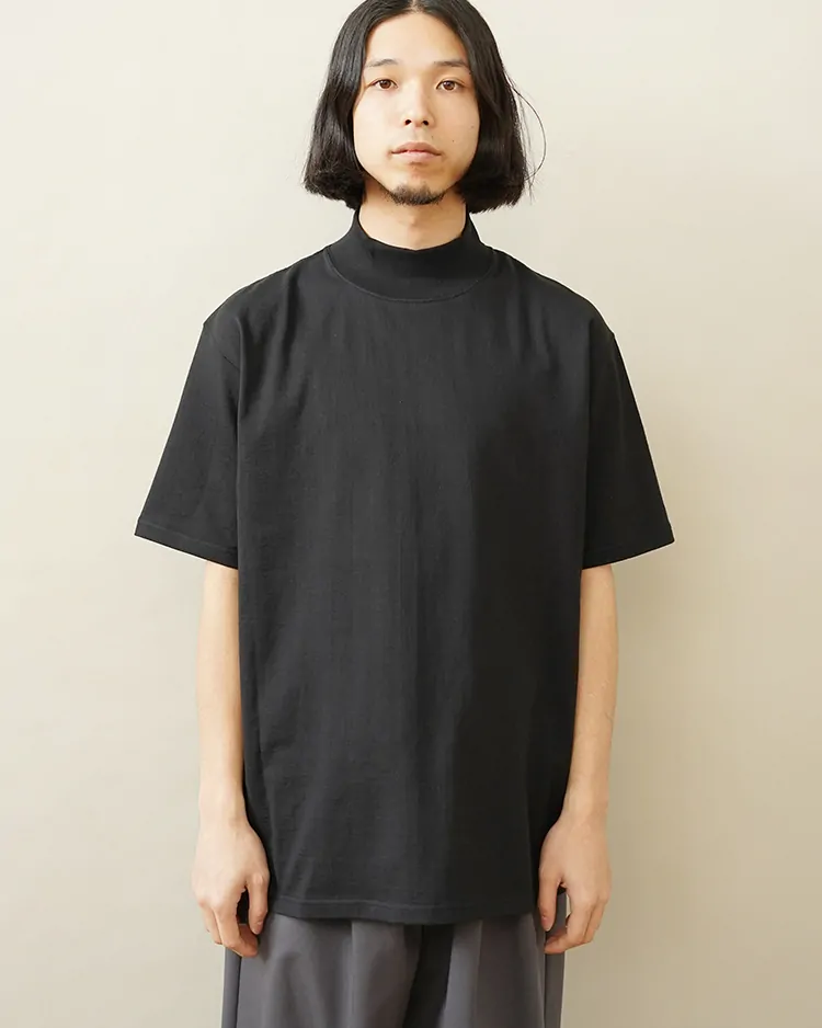 Graphpaper (MEN) / S/S Mock Neck Tee / BLACK