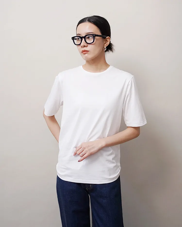 ATON (WOMEN) / SUVIN60/2 PERFECT SHORT SLEEVE / WHITE