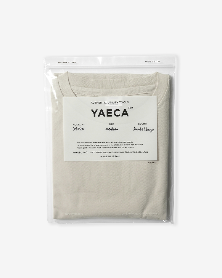 YAECA (MEN) / DRY TOUCH T-SHIRTS S/S / KUSAKI L.BEIGE