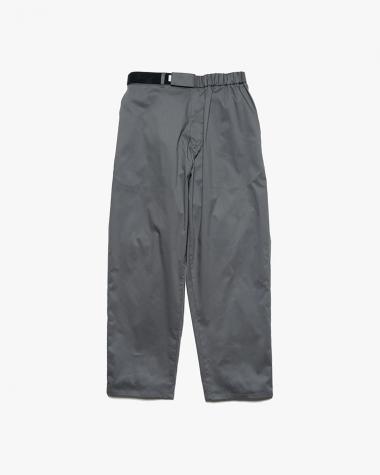  / Solotex Twill Slim Waisted Wide Tapered Chef Pants / C.GRAY